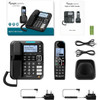 AmpliComms BigTel Digital Cordless Phone with Amplified Audio & Ans. Machine - Black