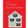 4 Way TV Signal Booster/Splitter with 4G Filter