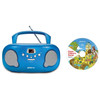 Groov-e Original Boombox Portable CD Player & Radio Blue with Chidrens Stories CD