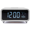 Groov-e GVWC01WE Athena Alarm Clock with Wireless Charging Pad & Night Light - White