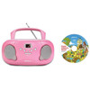 Groov-e Original Boombox Portable CD Player & Radio?with Chidrens Stories CD?Pink