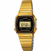 Casio LA670WEGA-1EF Ladies Black Dial Gold Plated Digital Watch