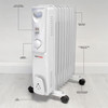 Lloytron Staywarm 2000w 9 Fin Oil Radiator