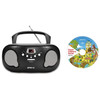 Groov-e Original Boombox Portable CD Player & Radio?with Chidrens Stories CD?Black