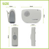 Lloytron B7030WH Dingdong MIP3 Battery Operated Portable Door Chime Kit - White