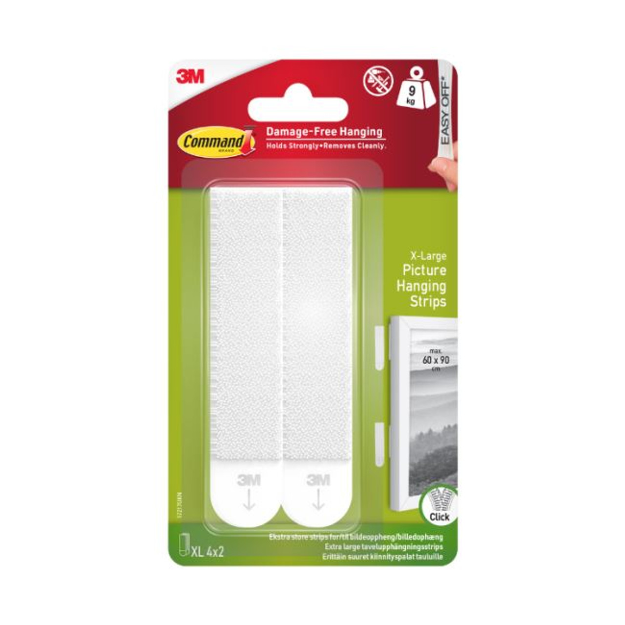 Command™ Picture Hanging Strips 17218UKN, White, Large & X-Large