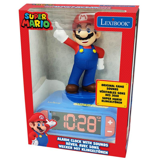 Super Mario Childrens Clock with Night Light