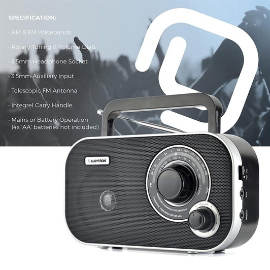 Lloytron Calypso 2 Band AM/FM Portable Radio