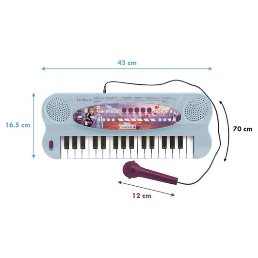 Disney Frozen II Electronic Keyboard with Mic and Line-In Cable (32 keys)