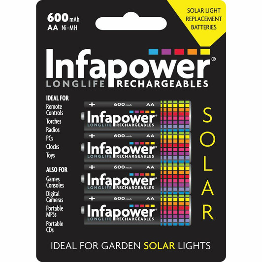 Infapower B008 Rechargeable AA Ni-MH Batteries 600mAh - 4 Pack