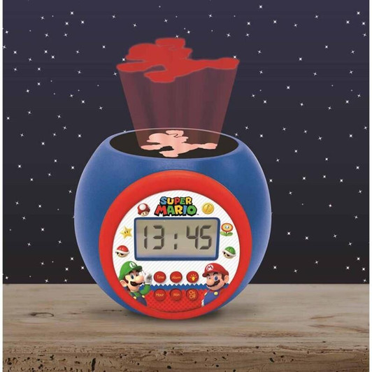Super Mario Childrens Projector Clock with Timer