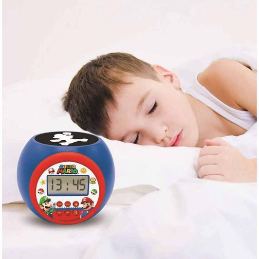 Super Mario Childrens Projector Clock with Timer