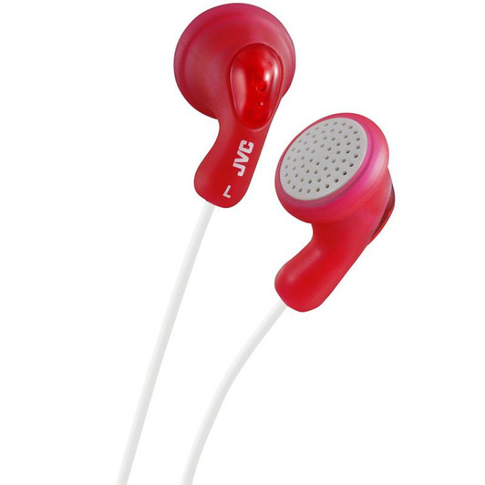 JVC Gumy Stereo Headphones - Raspberry Red