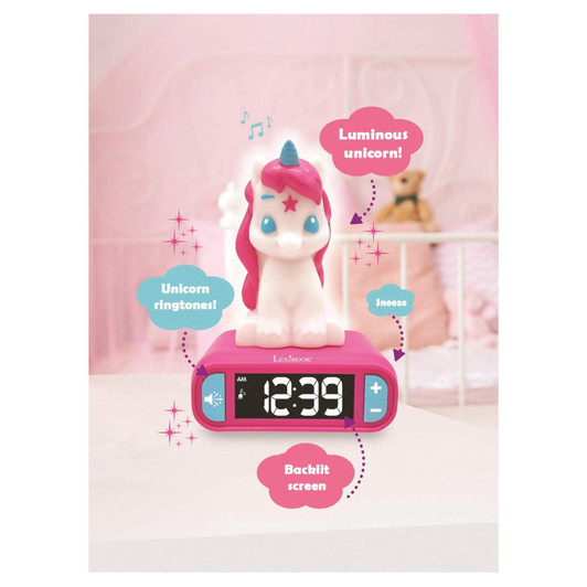 Lexibook RL800UNI Unicorn Night Light Alarm Clock