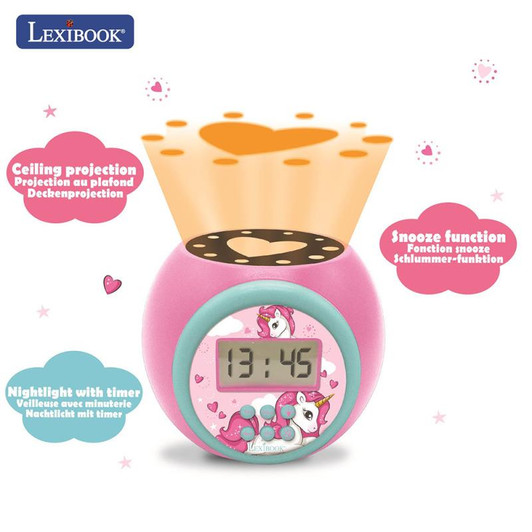 Unicorn Childrens Projector Clock with Timer