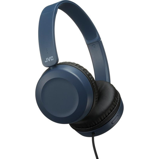 JVC Foldable Headphones with Remote Mic - Blue