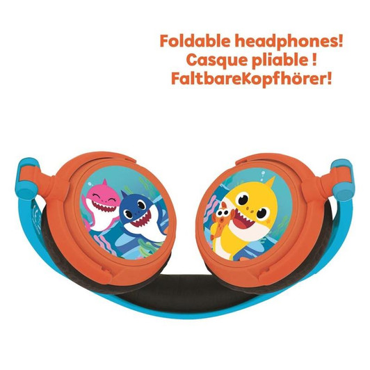 Baby Shark Foldable Stereo Headphones with Volume Limiter