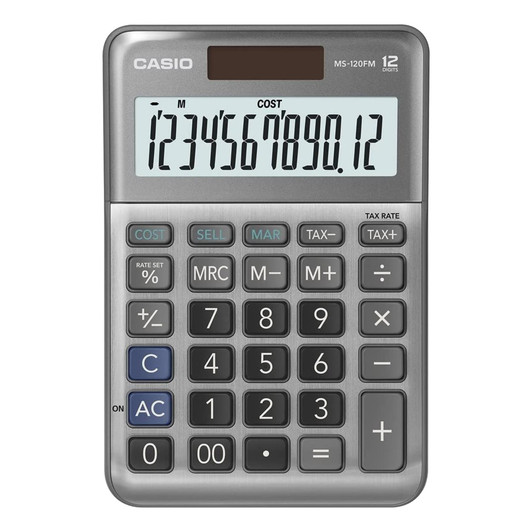 Casio 12 Digit Desk Calculator with Tax Calculations
