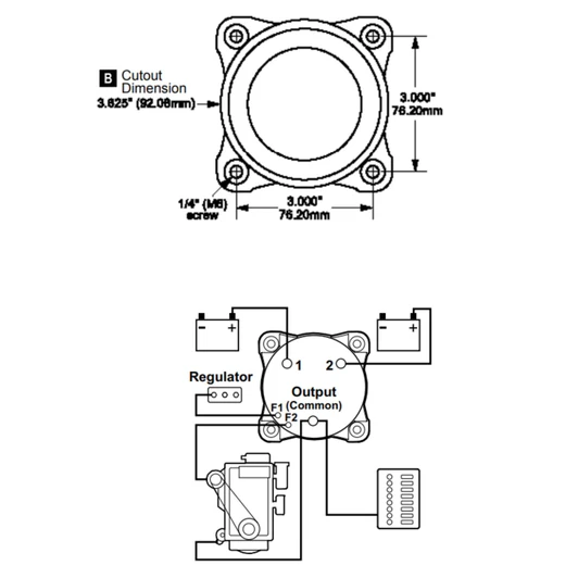 Blue Sea Heavy Duty 3-Way Battery Switch with AFD