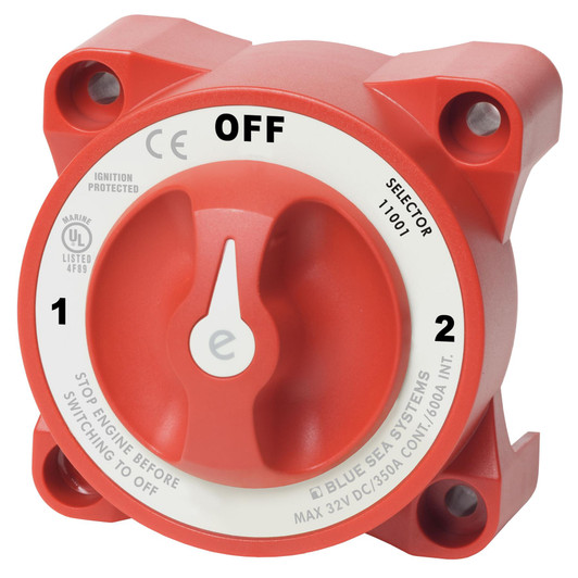 Blue Sea 9001E E-Series 3-Way Selector Battery Switch