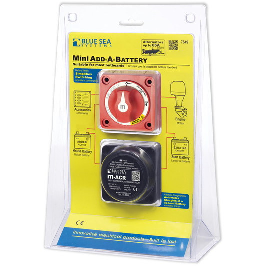 Blue Sea Systems Mini Add-A-Battery Switch & Charging Relay Kit - 65A