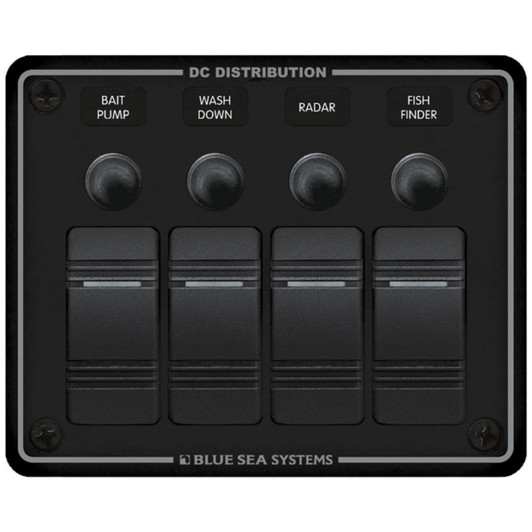 Blue Sea Systems 8372 4 Position Horizontal Circuit Breaker Panel