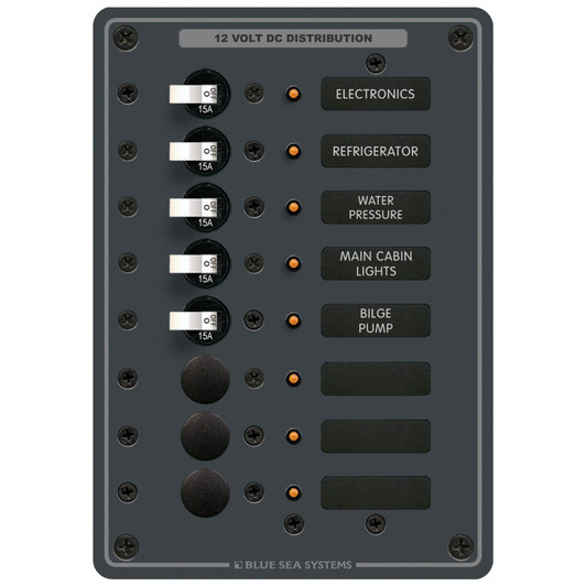 Blue Sea Systems 8023 8 Positions Circuit Breaker Panel