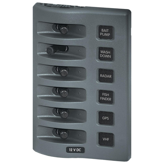Blue Sea Systems 4307 6-Position WeatherDeck Switch Panel