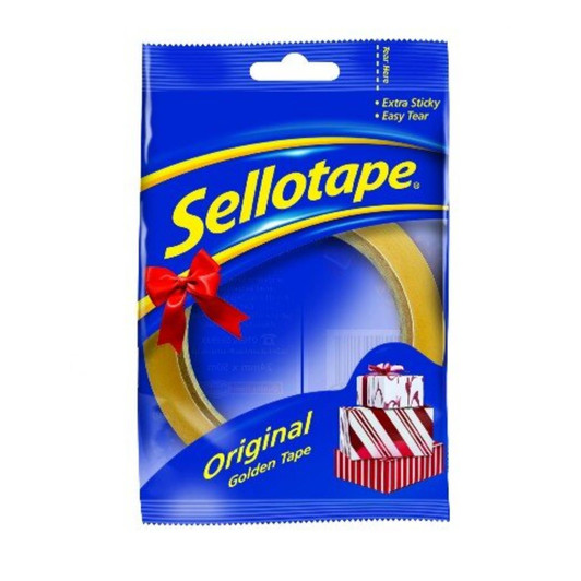 Sellotape Original Golden Packing Wrapping Tape Roll