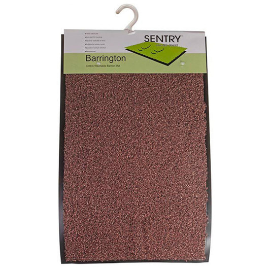 Sentry Barrington Cotton Washable Door Mat / Floor Mat - Dark Brown
