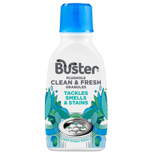 Buster Plughole Sanitiser Clean & Fresh Foaming Granules - 300ml