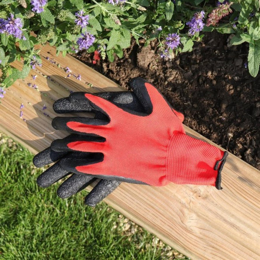Kingfisher Large Rubber Grip Garden Gloves