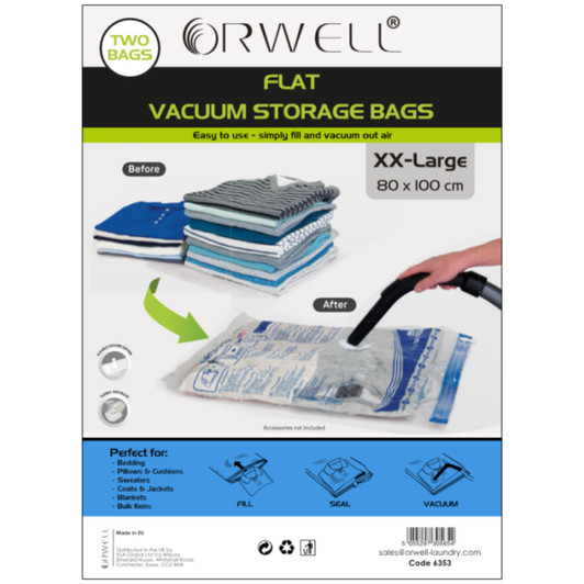 Orwell Vacuum Storage Bag XX Large - 80x100cm - 2 Pack