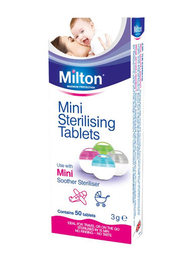 Milton Mini Sterilising Tablet│Bacteria / Fungi / Virus Killer Protector│50Pk
