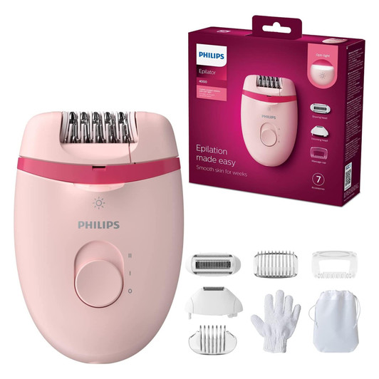 Philips BRE285/00 Satinelle Essential Corded Epilator with 5 Attachments