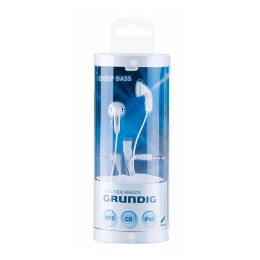 Grundig GR-76591 Impedance 32Ohms Plug Stereo In Ear Canal Earphones - White