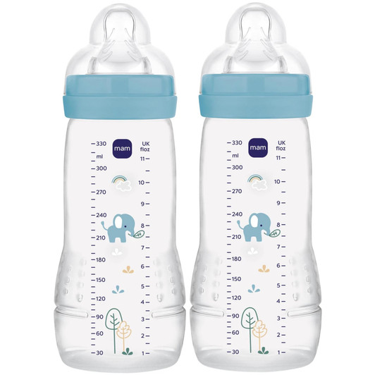 MAM Easy Active Bottle 330ml Blue 2Pk