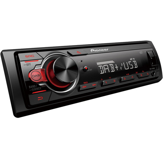 Pioneer MVH-130DAB 1-DIN Receiver with DAB/DAB+ - Red illumination