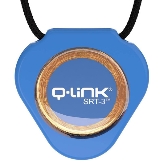 Q-Link SRT3 Triangle Acrylic Pendant - Aura Blue