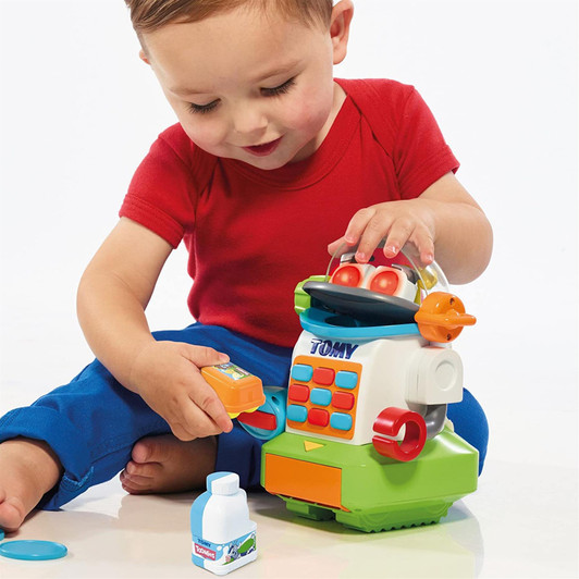 Tomy 72612 Toomies Mr ShopBot│Kids Baby's Toy Robot With Lights and Sounds│18m+