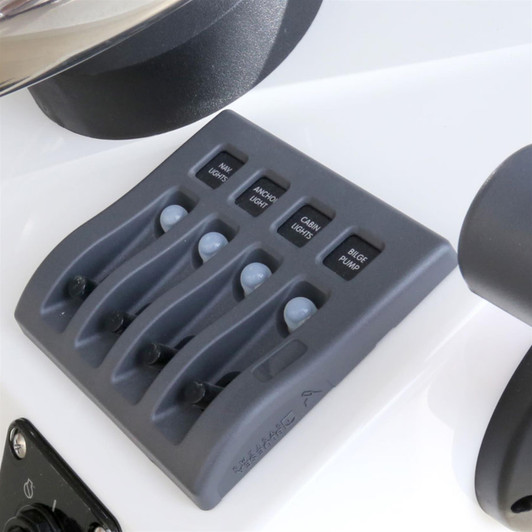 Blue Sea Systems 4374 4-Position WeatherDeck Circuit Breaker Panel