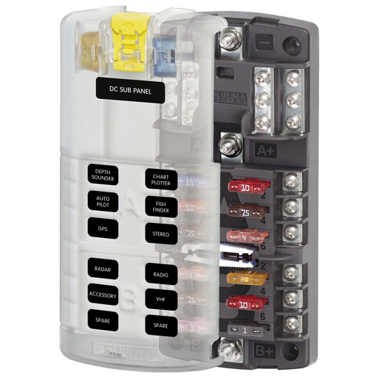 Blue Sea Systems 5032 ST Blade Split Bus Fuse Block
