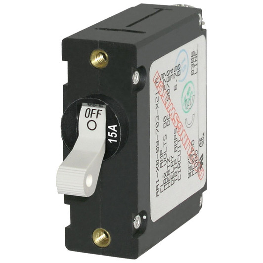 Blue Sea Systems A-Series Single Pole 15A Circuit Breaker