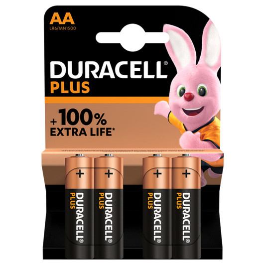 Duracell MN1500PLUS-B4 Duracell Plus Alkaline Battery AA Size