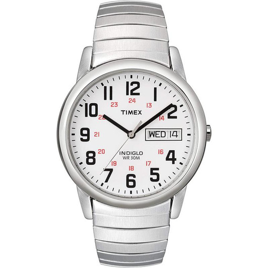 Timex T20461 Men's Easy Reader Watch with Stainless Steel Strap