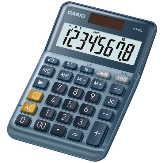 8 Digit Desk Calculator with Euro Conversion