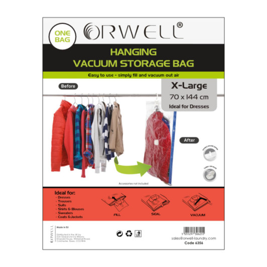 Orwell Hanging Vacuum Storage Bag X-Large 70 x 144cm 1pk