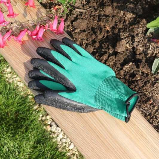 Kingfisher Medium Rubber Grip Garden Gloves