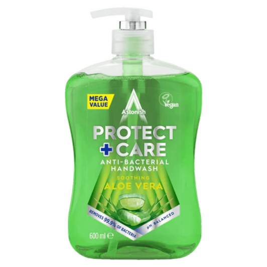 Astonish Anti-Bacterial Clean & Protect Aloe Vera Handwash - 500ml+30% extra free