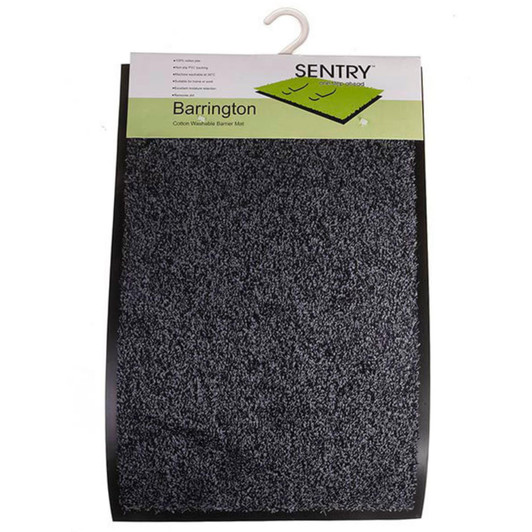 Sentry Barrington Cotton Washable Mat 60x90cm Charcoal